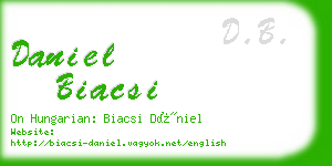 daniel biacsi business card